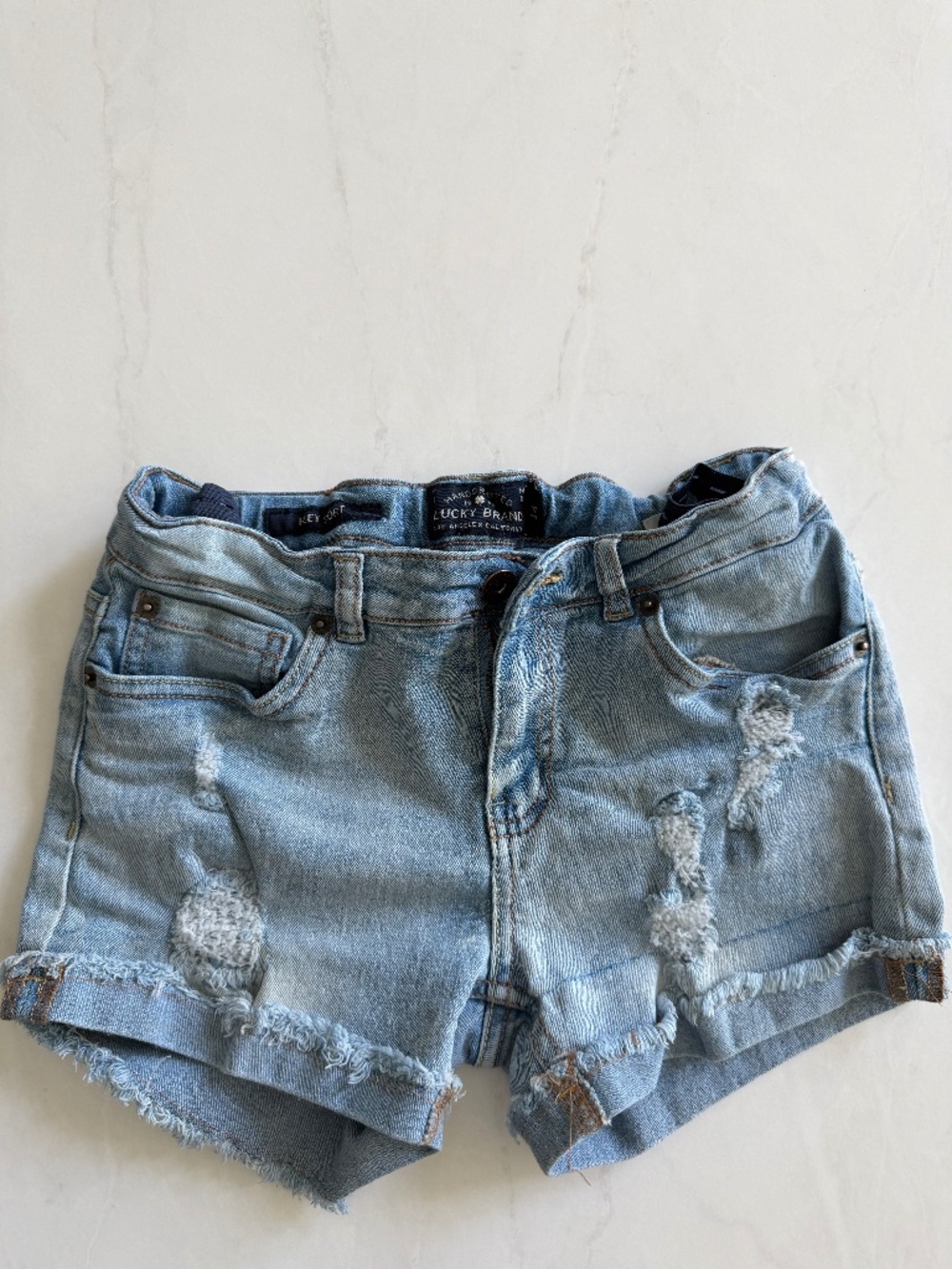 Riley short faded denim shorts
